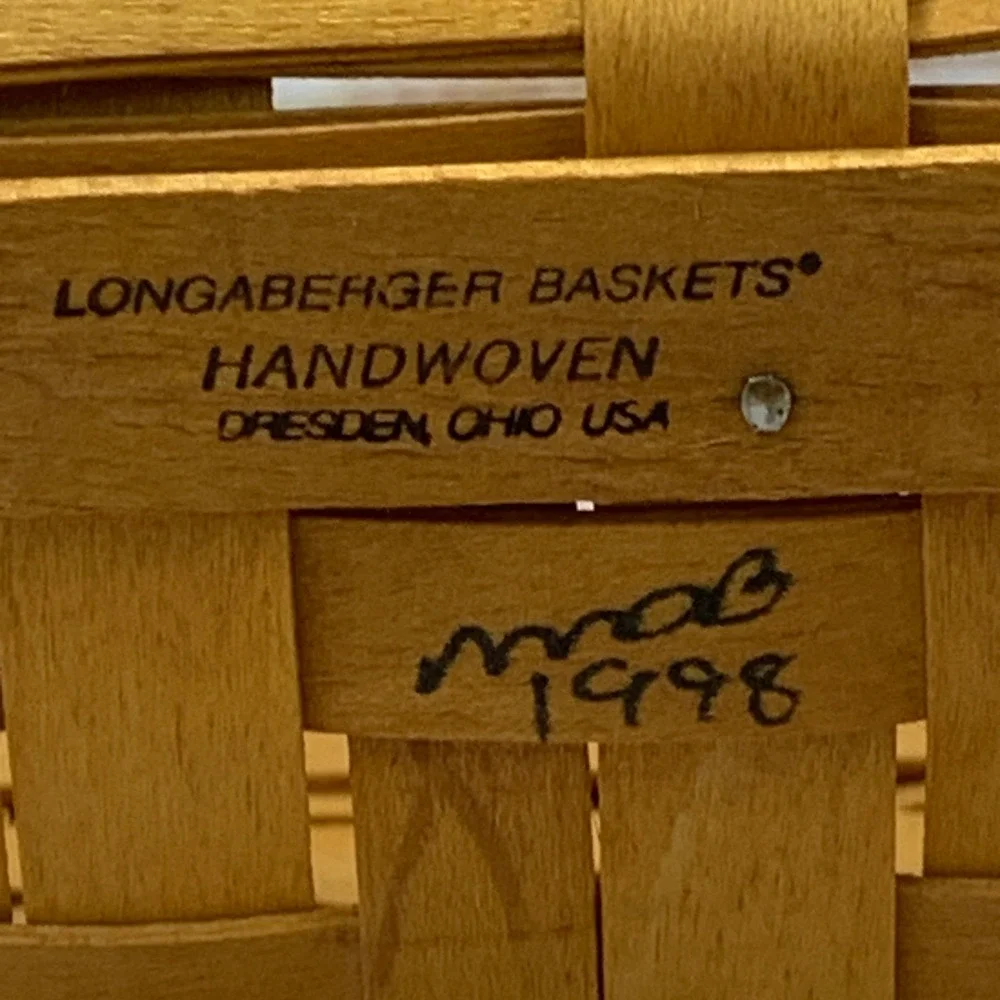 Longaberger 1998 Father's Day Finder's‎ Keepers Basket Handwoven Collectible